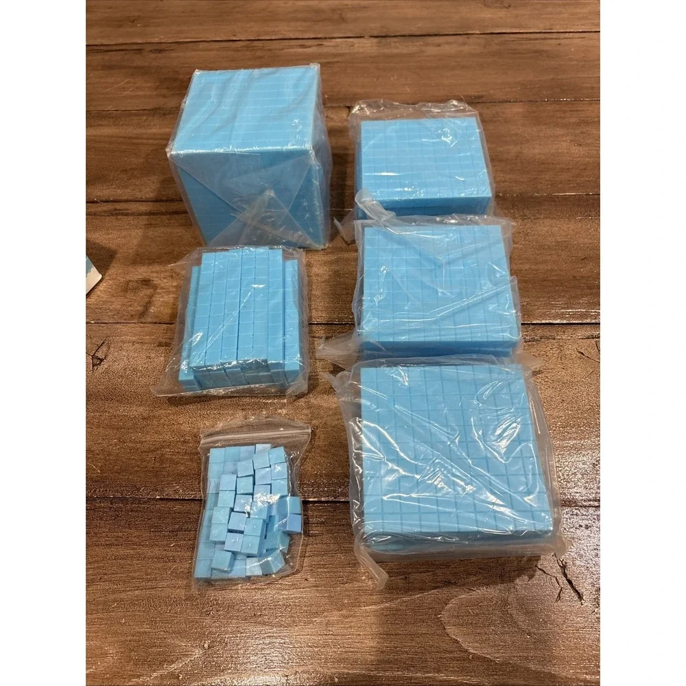 K12 Math Base 10 Set Counting Cubes Blocks New Sealed Bags Homeschool